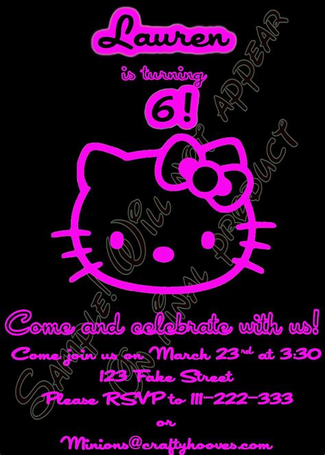 FREE Printable Hello Kitty Personalized Birthday Invitations | Download Hundreds FREE PRINTABLE ...