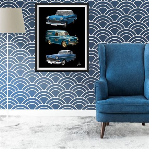 Classic blue cars Wall art Digital Download Cars Poster | Etsy