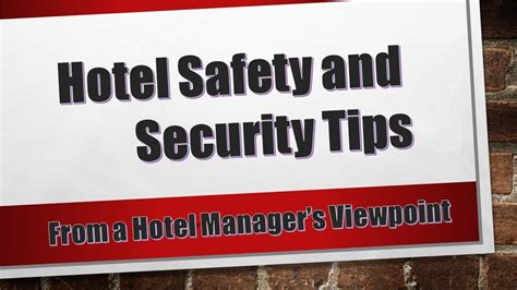 5 Safety & Security Tips for Hotel Management - YouTube