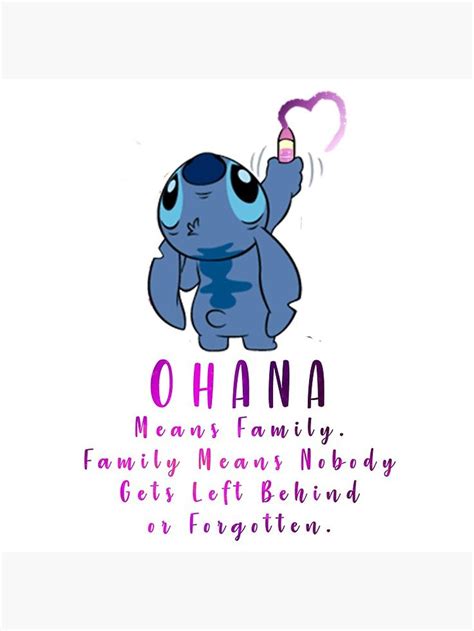 Póster for Sale con la obra «Lilo y Stitch Ohana» de sarahxxdll | Lilo and stitch ohana, Lilo ...