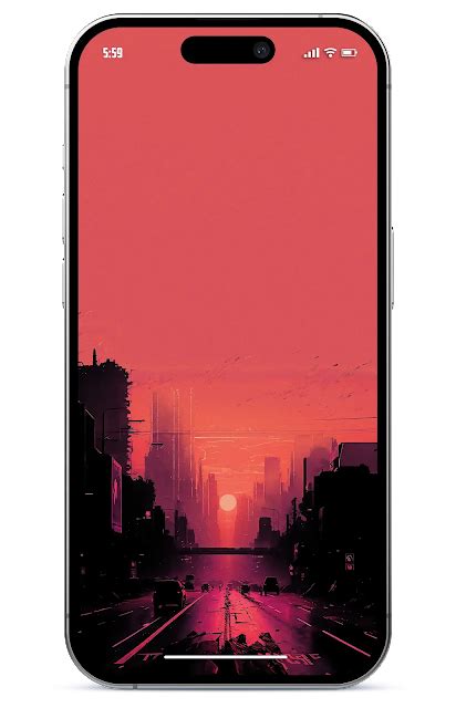 Long Road: Cyberpunk Sunrise Wallpaper