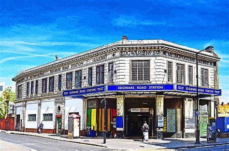 Edgware Road Tube Station Metropolitan Line Mixed Media by Peter Allen - Fine Art America