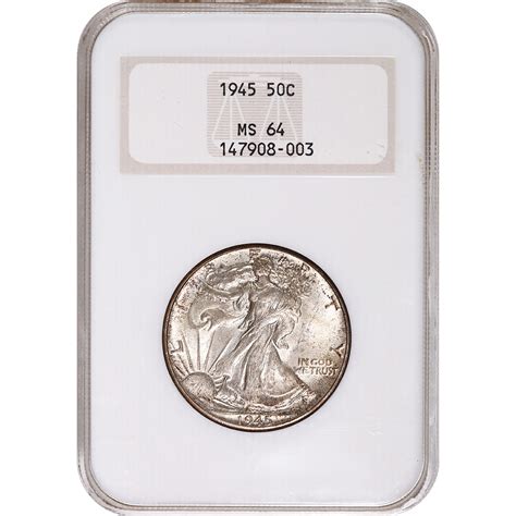 Certified Walking Liberty Half Dollar 1945 MS64 NGC | Golden Eagle Coins