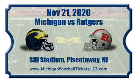 Michigan Wolverines vs Rutgers Scarlet Knights Football Tickets | 11/14/20