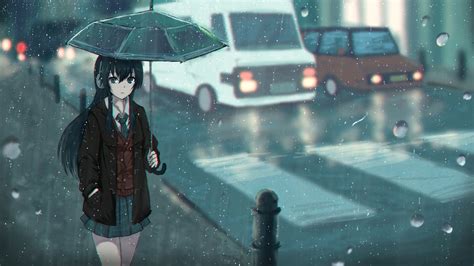 Anime Rain HD 1920x1080 Wallpapers - Wallpaper Cave