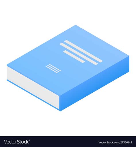 Blue book icon isometric style Royalty Free Vector Image