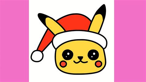 🆕How To Draw Cute Pikachu With A Christmas Hat & How To Draw Christmas ...