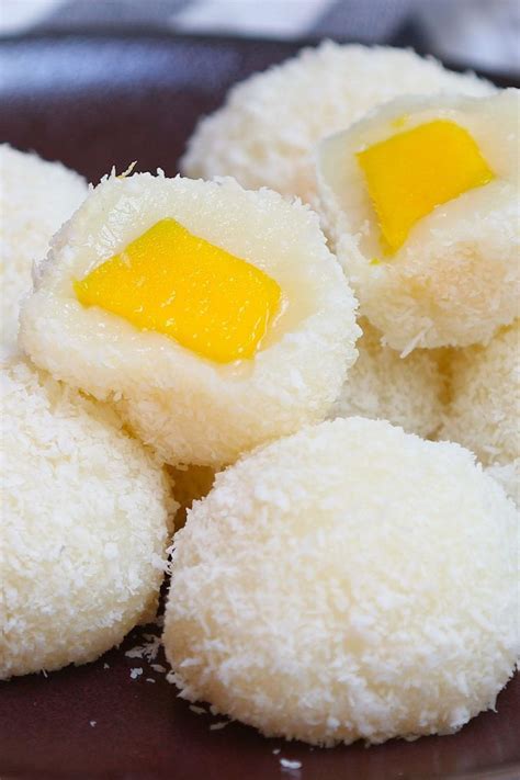 Classic Mango Mochi (Easy Daifuku with Coconut Milk) | Mochi recipe ...