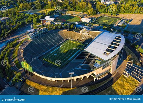 Aerial View of Autzen Stadium, University of Oregon Ducks Football ...