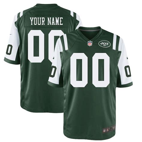 Men's Nike Green New York Jets Custom Game Jersey