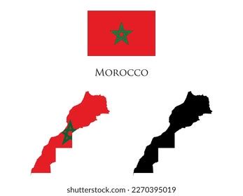 Morocco Flag Map Illustration Vector Stock Vector (Royalty Free) 2270395019 | Shutterstock