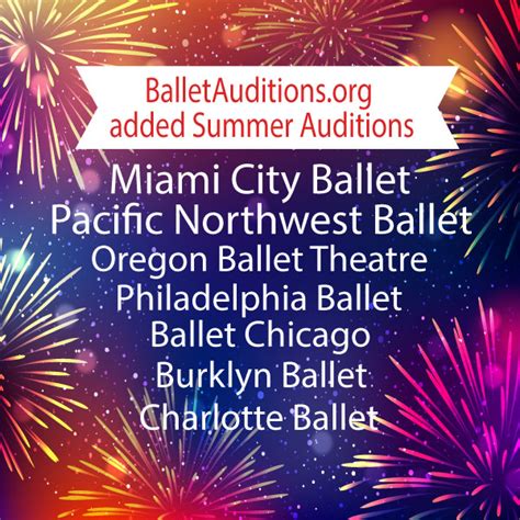 Ballet Auditions | Summer Companies Yearround Colleges