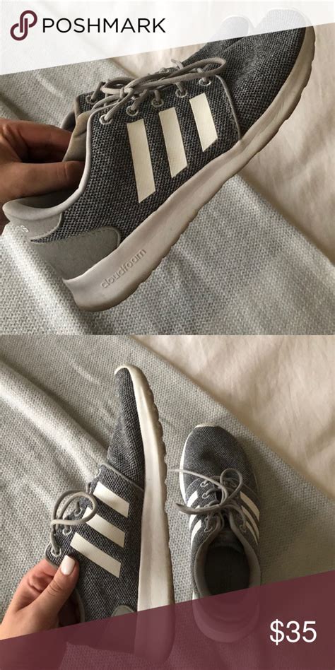 Grey Adidas Cloudfoam Shoes | Grey adidas, Adidas cloudfoam, Adidas