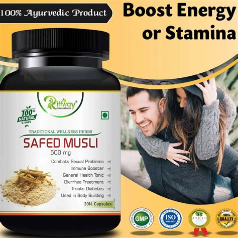 Buy SAFED MUSLI HERAL CAPSULE FOR VIGOR, VITALITY, BOOST ENERGY PERFORMANCE FOR MEN, WOMEN (30 ...