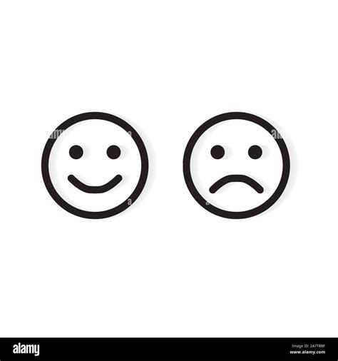 emoticon, smiley and sad face icon- vector illustration Stock Vector ...