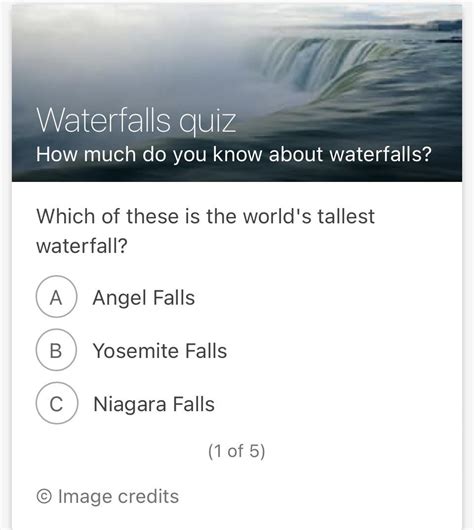 Bing Waterfalls Quiz - Daily Contributor