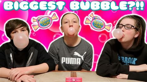 THE BUBBLEGUM BUBBLE CHALLENGE PART 2! (Who will make the biggest ...