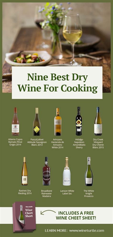 9 Best Dry White Wines for Cooking - Wine Turtle | Dry white wine, Dry ...