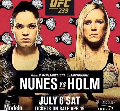 UFC 239: Amanda Nunes vs Holly Holm [Vídeo Repetición KO] Cobertura, Resultado, Ganador