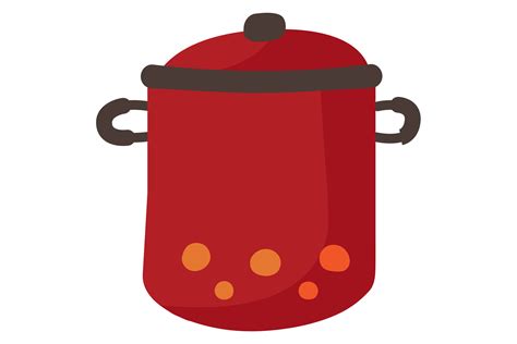 Cooking Pot Icon. Cartoon Crockery. Kitc Graphic by ladadikart ...