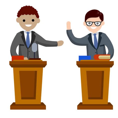 Two Podiums Debate Illustrations, Royalty-Free Vector Graphics & Clip ...