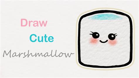 Cute Marshmallow Drawing - canvas-link