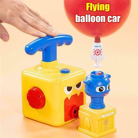 New Launch Pad Balloon Car Toy Fun Inertia Balloon Powered Car Toys Aerodynamics Upgraded With ...