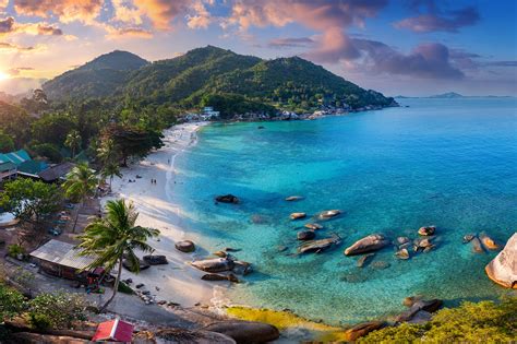 Silver Beach on Koh Samui island at sunset, Thailand. - The Travel Bible