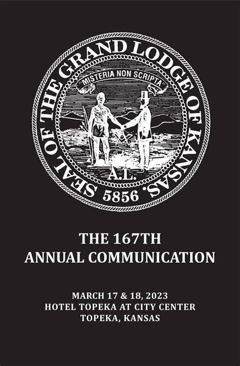 Program for the Annual Communication of the Grand Lodge of Kansas by Grand Lodge of Kansas AF&AM ...