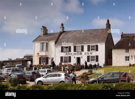 UK England, Dorset, Seatown, Anchor Inn, seafront public house Stock ...