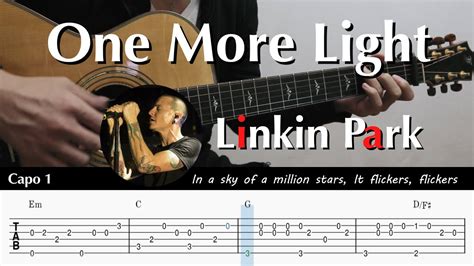 One More Light Linkin Park Fingerstyle Guitar Tab Chords Tutorial ...