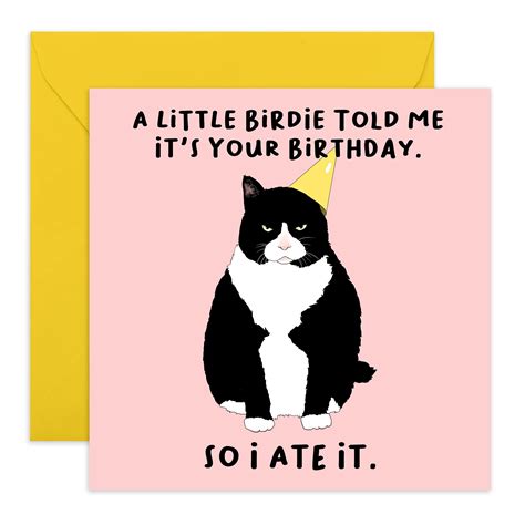 Buy CENTRAL 23 - Funny Birthday Card - A Little Birdie Told Me It's Your Birthday So I Ate It ...