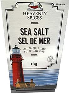 SEA Salt- Iodized Sea Salt 1 Kg. by Heavenly Spice: Amazon.ca: Grocery