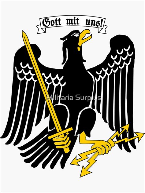 "Flag of Prussia (1933) "Gott Mit Uns"" Sticker for Sale by ...