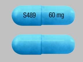 Pill Finder: S489 60 mg Blue Capsule-shape - Medicine.com