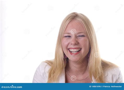 Blonde Girl Laughing Out Loud Royalty Free Stock Image - Image: 14861696