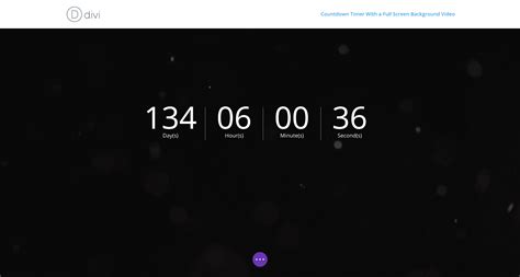 How To Create A Countdown Timer With A Full Screen Background Video Elegant Themes Blog Virtual ...