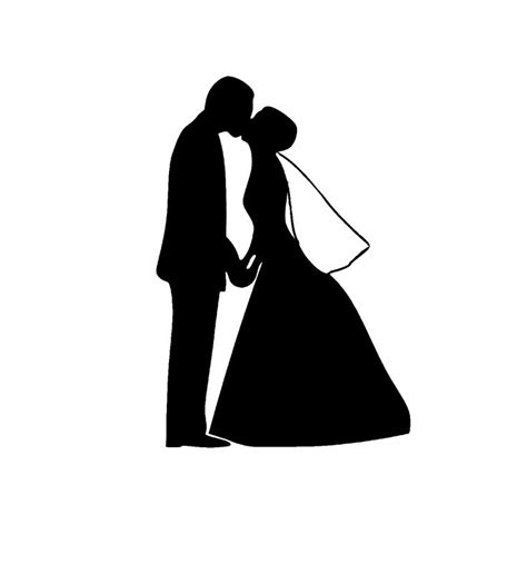 Pin by Maureen Kritzinger on ART+++SILHOUETTES | Bride and groom ...