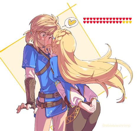 link and princess zelda (the legend of zelda and 1 more) drawn by shuri ...