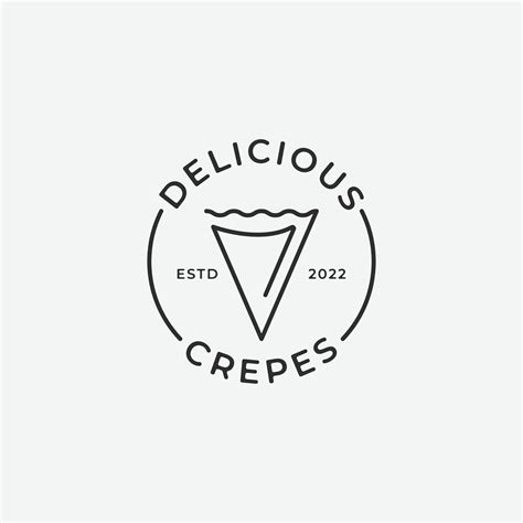 Crepe logo icon line art minimalist design, crepes image logo illustration 28290824 Vector Art ...