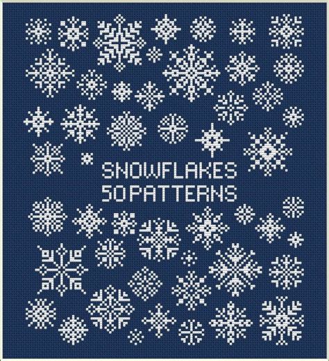 Christmas Snowflakes Ornaments 50 Patterns Instant Download Counted Cross Stitch Chart PDF ...