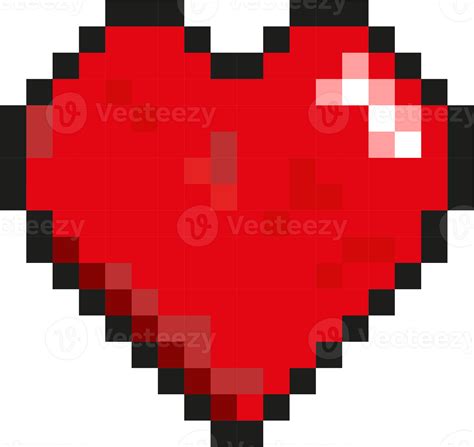 coração de pixel, pixelart 13640968 PNG