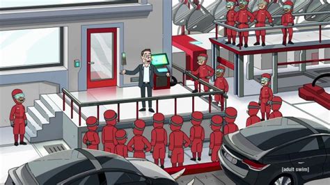 Tesla As Tuskla And Elon Musk As Elon Tusk In Rick And Morty Season 4 Episode 3 "One Crew Over ...