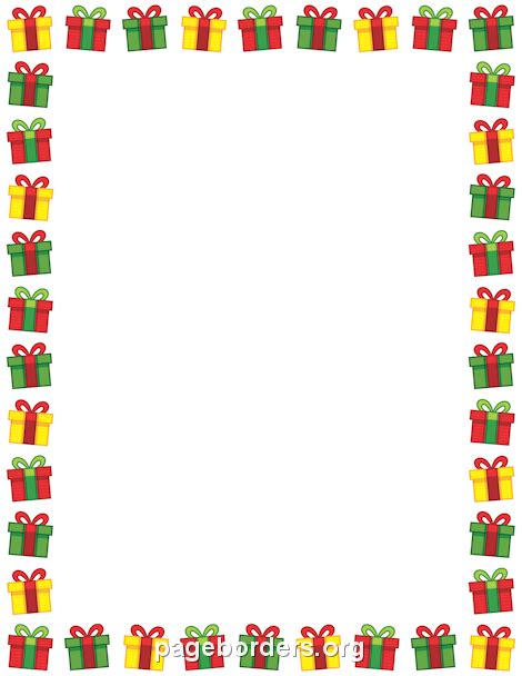 Christmas Present Border: Clip Art, Page Border, and Vector Graphics | Clip art borders ...