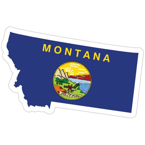 Montana Flag State Sticker