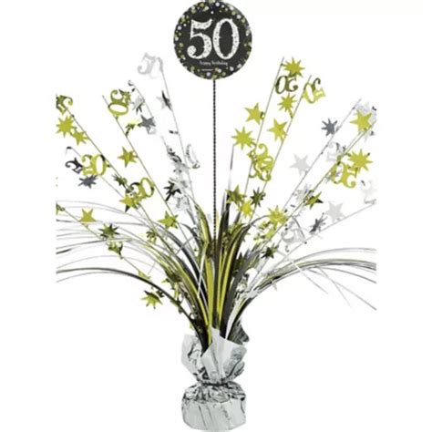 Sparkling Celebration 50th Birthday Spray Centerpiece Party City