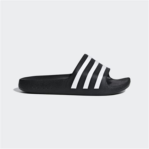 Kids' Black & White adilette Aqua Slides | adidas US