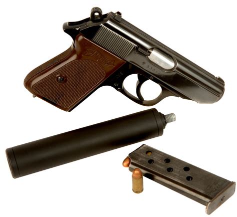 Deactivated Walther PPK with Silencer - Modern Deactivated Guns ...