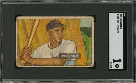 Lot Detail - 1951 Bowman #305 Willie Mays Rookie Card – SGC PR 1