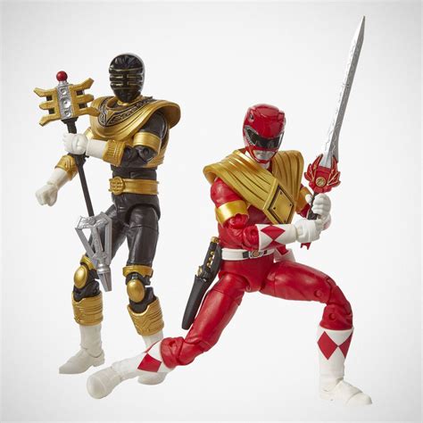 Hasbro Power Rangers Lightning Collection Mighty Morphin Red And Zeo Gold Ranger Action Figures